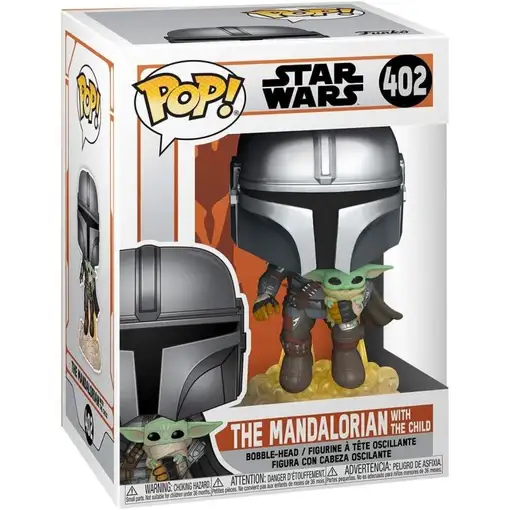 Figura pop star wars the mandalorian mando flying with jet pack