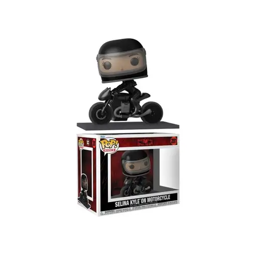 Figura pop movies dc comics the batman selina kyle on motorcycle