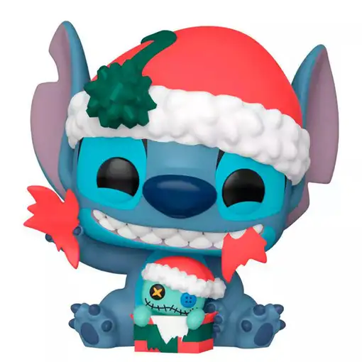 Figura pop disney lilo & stitch - stitch unwrapping gift