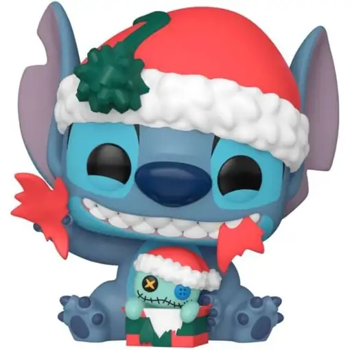 Figura pop disney lilo & stitch - stitch unwrapping gift