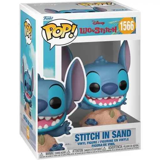 Funko pop disney stitch in sand