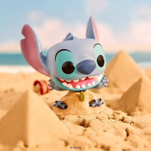 Funko pop disney stitch in sand