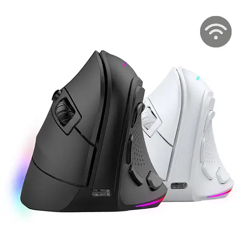 Mars Gaming MM-SK, Ratón Gaming Inalámbrico Vertical, Diseño Ergonómico, Iluminaci