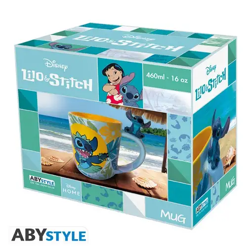 Taza de Cerámica Abystyle Disney Modelo Stitch Hawaiano Taza de Cerámica Abystyle Disney Modelo Stitch Hawaiano