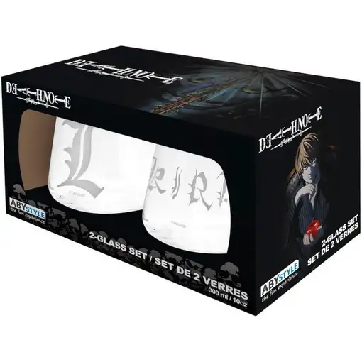 Set de 2 Vasos Abystyle Death Note  Modelo Kira y L