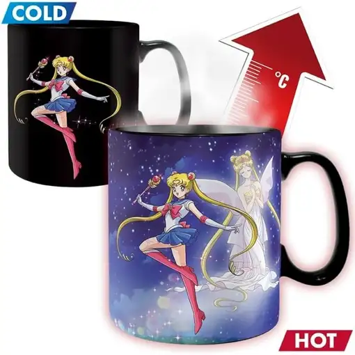 Taza Térmica de Cerámica Abystyle Sailor Moon Modelo Sailor y Chibi