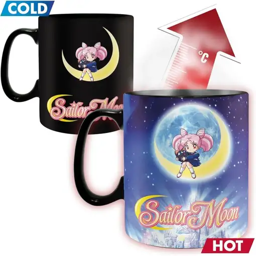Taza Térmica de Cerámica Abystyle Sailor Moon Modelo Sailor y Chibi