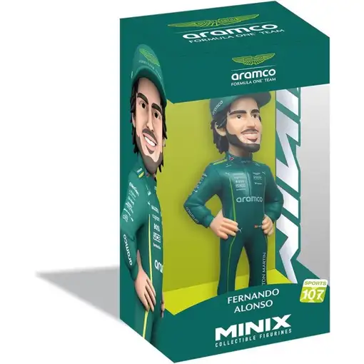 Figura Minix Formula 1 Aston Martin Fernando Alonso Modelo 107