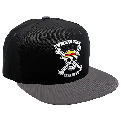 Gorra Abystyle One Piece Modelo Calavera Color Negro y Gris