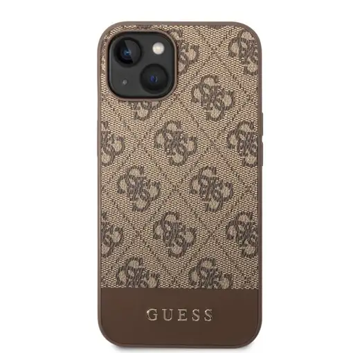 Funda Guess para Apple iPhone 14 Plus Marrón con logo y franja Marrón
