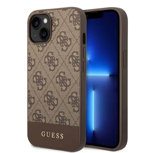 Funda Guess para Apple iPhone 14 Plus Marrón con logo y franja Marrón