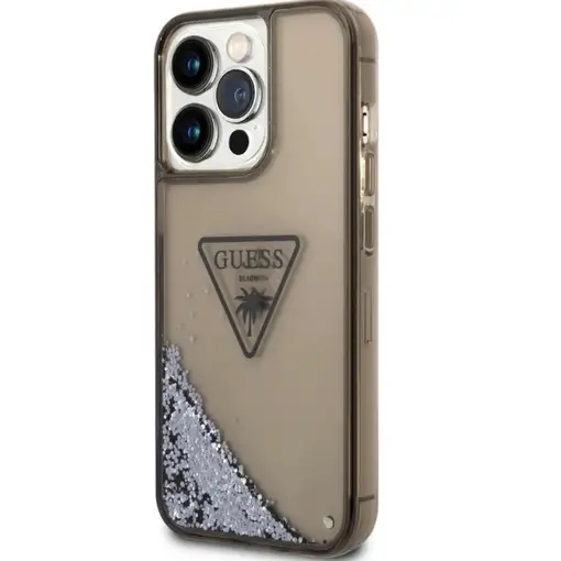 Funda Guess purpurina líquida Plateada para Apple iPhone 14 Pro color Negro