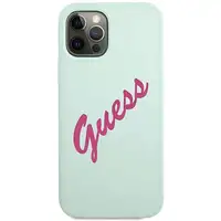 Funda Guess Vintage de silicona para iPhone 12 | 12 Pro color Turquesa Funda Guess Vintage de silicona para iPhone 12 | 12 Pro color Turquesa