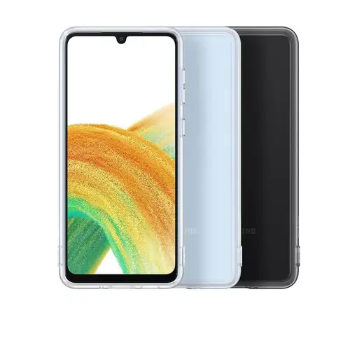Funda Samsung Soft Clear Para Galaxy A33 Color Negro Modelo EF-QA336TB