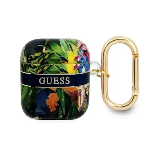 Funda Guess Silicona para Apple Airpods Azul Tropical Modelo GUA2HHFLB