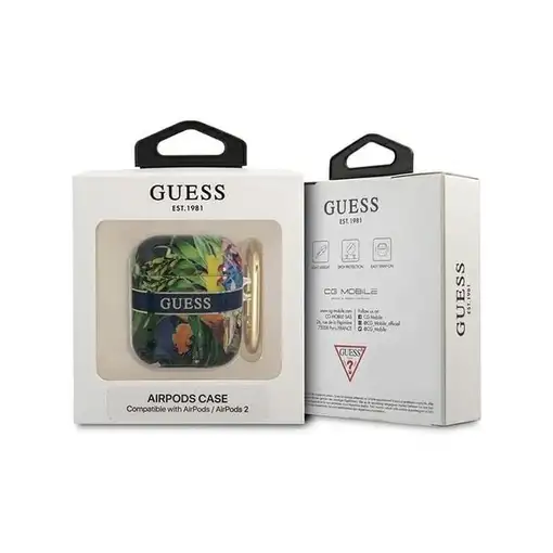 Funda Guess Silicona para Apple Airpods Azul Tropical Modelo GUA2HHFLB