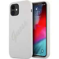 Funda Guess Vintage de silicona para iPhone 12 mini color Blanco