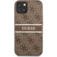 Funda Guess para iPhone 13 Mini Marrón con logo y franja Marrón