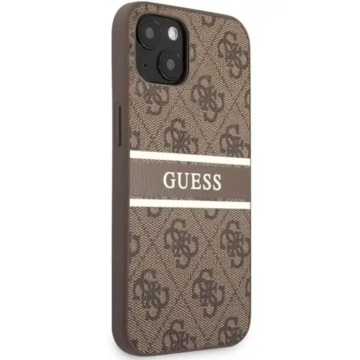 Funda Guess para iPhone 13 Mini Marrón con logo y franja Marrón