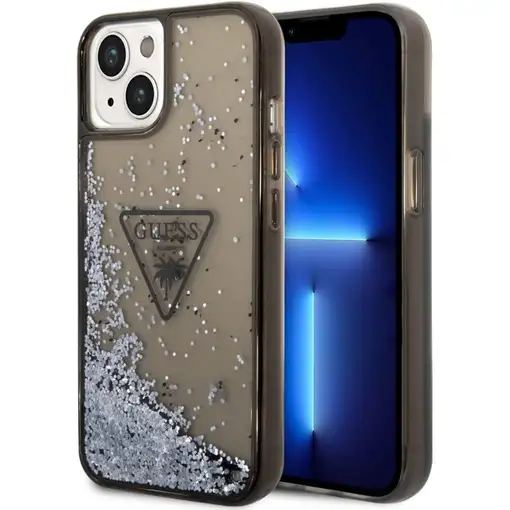 Funda Guess purpurina líquida Plateada para Apple iPhone 14 Plus color Negro