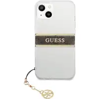 Funda Guess para iPhone 13 Mini Transparente con franja Marrón Funda Guess para iPhone 13 Mini Transparente con franja Marrón