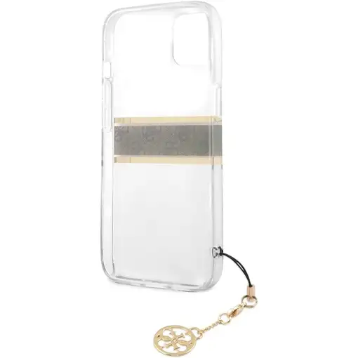 Funda Guess para iPhone 13 Mini Transparente con franja Marrón