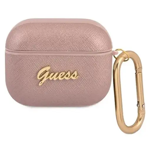 Funda Guess Silicona para Apple Airpods 3 Saffiano Rosa Modelo GUA3SASMP Funda Guess Silicona para Apple Airpods 3 Saffiano Rosa Modelo GUA3SASMP
