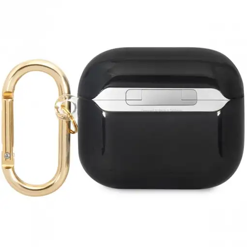 Funda Guess Silicona para Apple Airpods 3 Negro Dorado Modelo GUA3HGCOHK