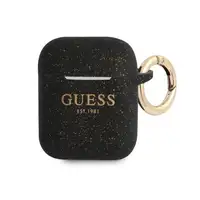 Funda Guess Silicona para Apple Airpods Negro Glitter Modelo GUA2UCG4GK Funda Guess Silicona para Apple Airpods Negro Glitter Modelo GUA2UCG4GK
