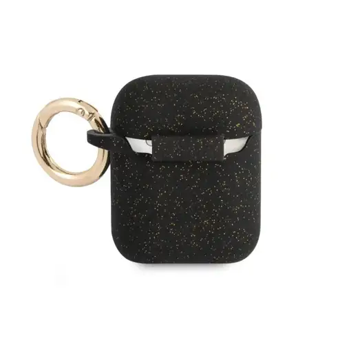 Funda Guess Silicona para Apple Airpods Negro Glitter Modelo GUA2UCG4GK
