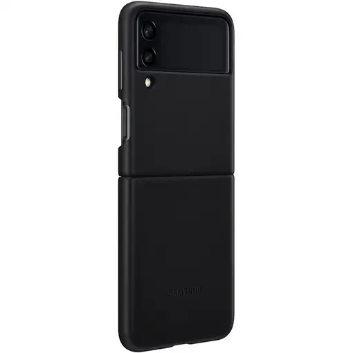 Funda de Piel Para Samsung Z Flip 3 Color Negro Modelo EF-VF711LB