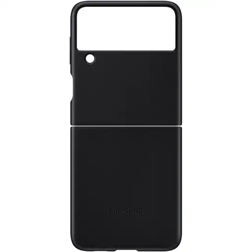 Funda de Piel Para Samsung Z Flip 3 Color Negro Modelo EF-VF711LB