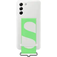 Funda Samsung de Silicona con Correa para Galaxy S21 FE Blanca Modelo EF-GG990TW