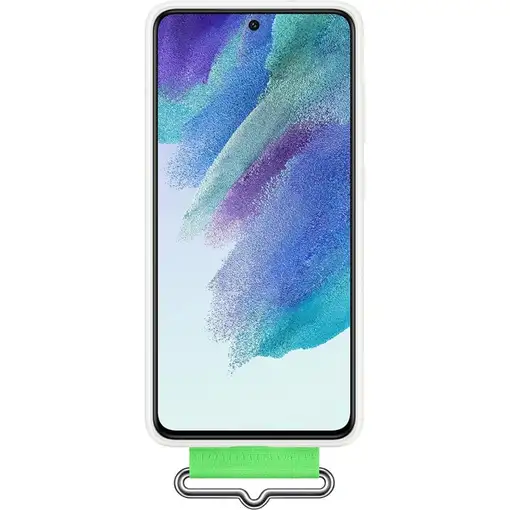 Funda Samsung de Silicona con Correa para Galaxy S21 FE Blanca Modelo EF-GG990TW