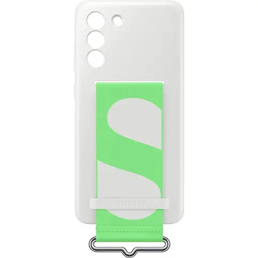 Funda Samsung de Silicona con Correa para Galaxy S21 FE Blanca Modelo EF-GG990TW