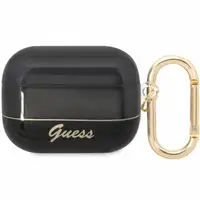 Funda Guess Silicona para Apple Airpods Pro Negro Dorado Modelo GUAPHGCOHK