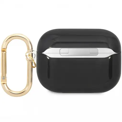 Funda Guess Silicona para Apple Airpods Pro Negro Dorado Modelo GUAPHGCOHK