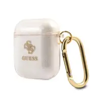 Funda Guess Silicona para Apple Airpods Dorada Glitter Modelo GUA2UCG4GD Funda Guess Silicona para Apple Airpods Dorada Glitter Modelo GUA2UCG4GD