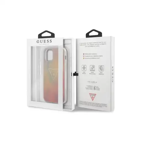 Funda Guess en Silicona diseño Tie & Die para iPhone 12 Mini color Rosa