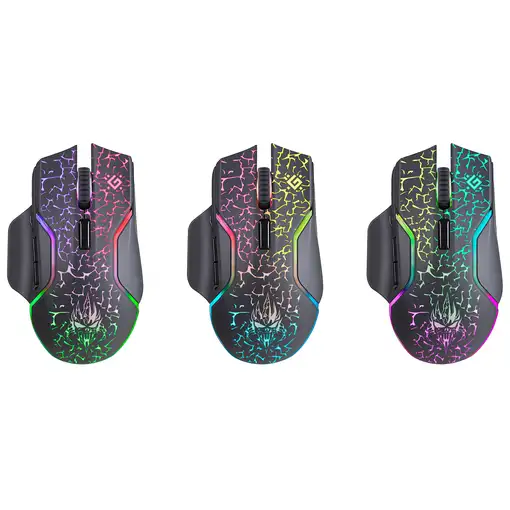 Defender Oneshot GM-067 ratón Juego mano derecha RF Wireless + USB Type-C