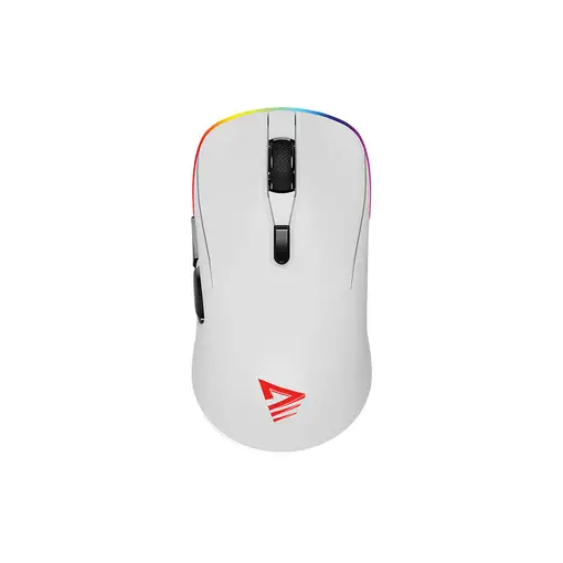 Savio RIFT WHITE gaming mouse RGB Dual Mode ratón Juego mano derecha Bluetooth