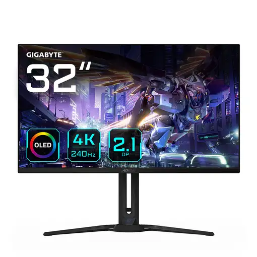 GIGABYTE AORUS Monitor de juegos OLED FO32U2P de 32” - 3840 x 2160 (UHD), 240Hz