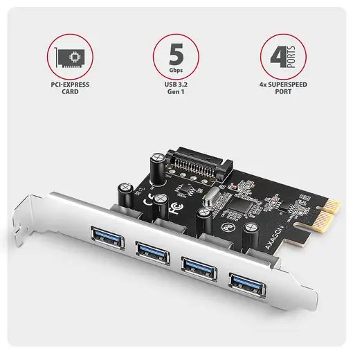Axagon PCEU-430RS tarjeta y adaptador de interfaz Interno USB 3.2 Gen 1