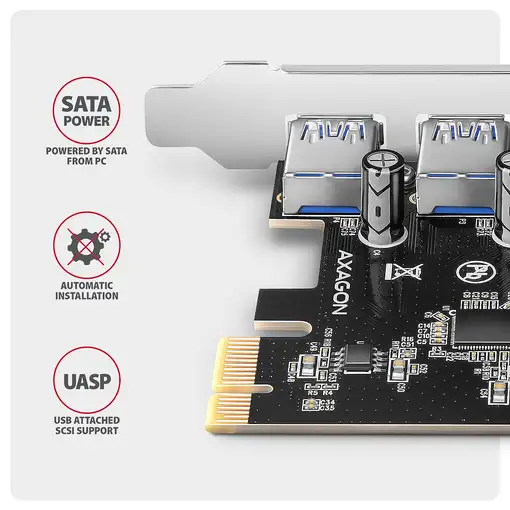Axagon PCEU-430RS tarjeta y adaptador de interfaz Interno USB 3.2 Gen 1