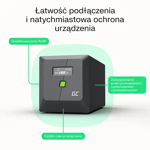 Green Cell sistema de alimentación ininterrumpida (UPS) Línea interactiva 1,5 kVA