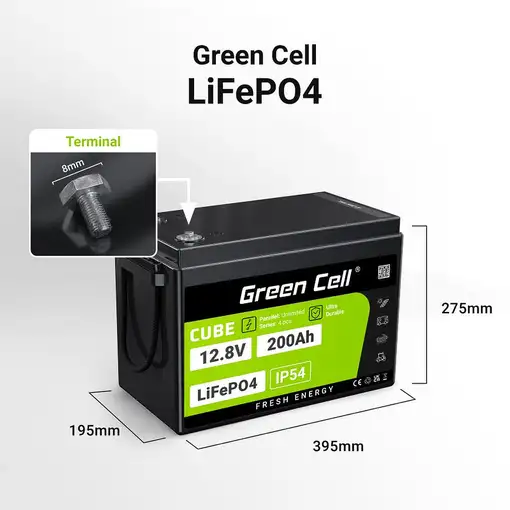Green Cell LFPGC12V200AH batería para sistema ups Fosfato de hierro-litio (LiFePo4