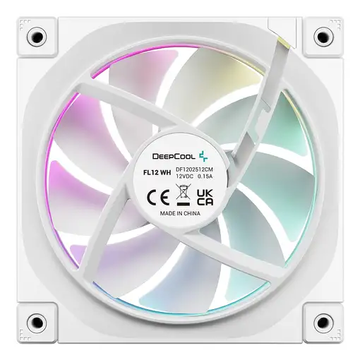 DeepCool FL12 WH-3 in 1 Carcasa del ordenador Ventilador 12 cm Blanco 3 pieza(s)