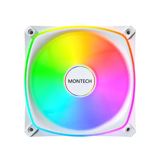 Montech RX120 PRO Carcasa del ordenador Ventilador 12 cm Blanco 3 pieza(s)
