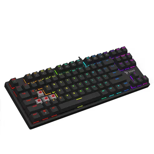 Savio SAVGK-TEMPEST X2 RED teclado Universal USB QWERTY Negro