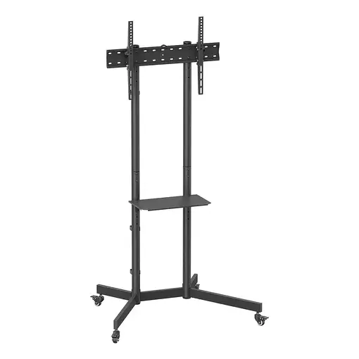 AISENS Soporte De Suelo Eco Con Rueda, Bandeja Para DVD Para Monitor/TV 45kg De 37